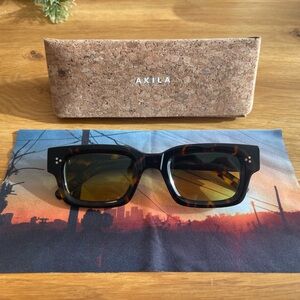 Akila Syndicate Tortoise Shell Designer Sunglasses - Unisex